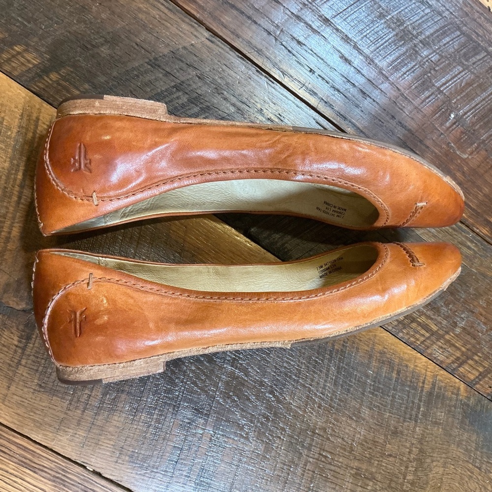 Frye Alicia Ballet Flats Brown Leather Women’s Size 7.5 - Picture 6 of 10